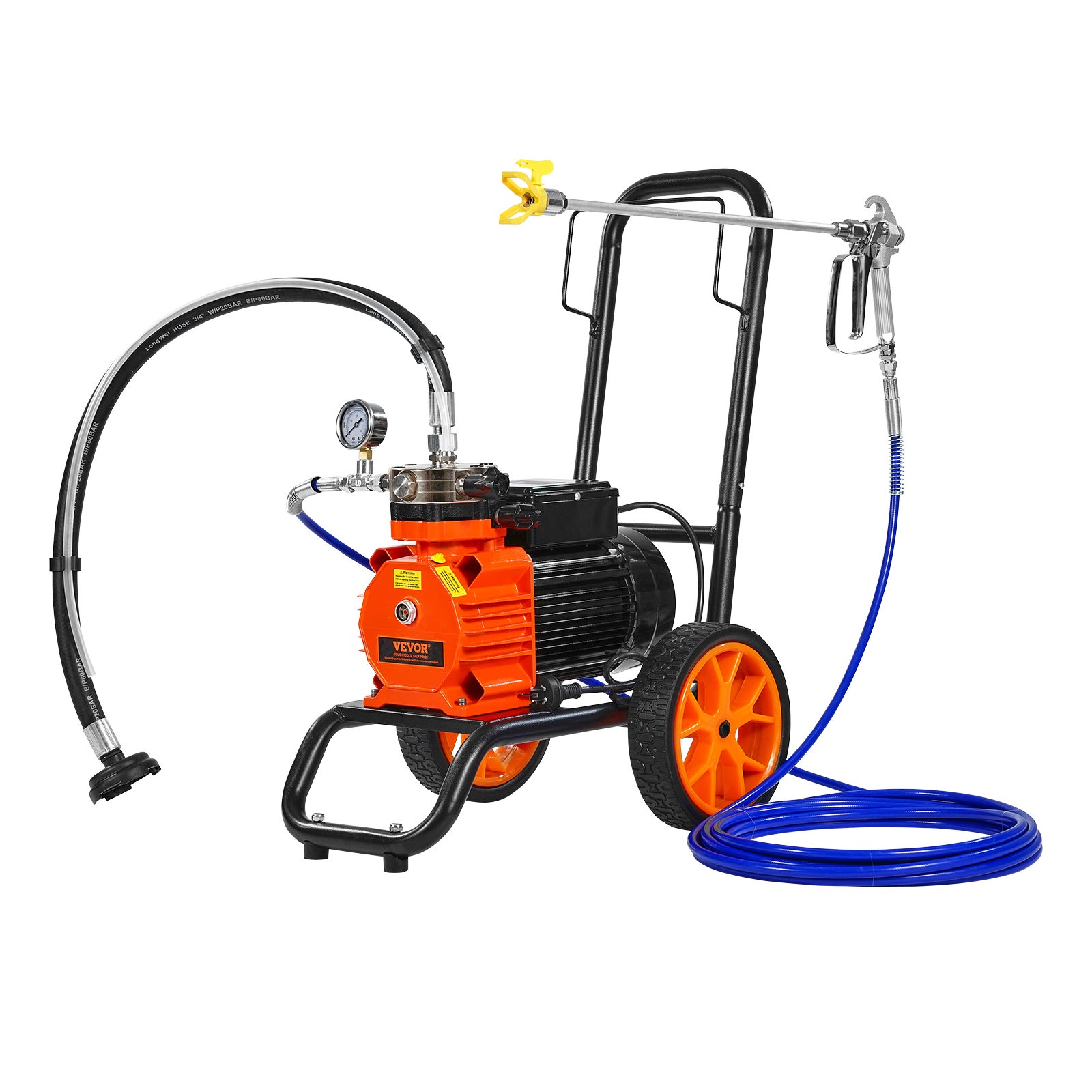 Cart Airless agregat do natryskiwania farby Membrana do malowania natryskowego Airless 1100W VEVOR