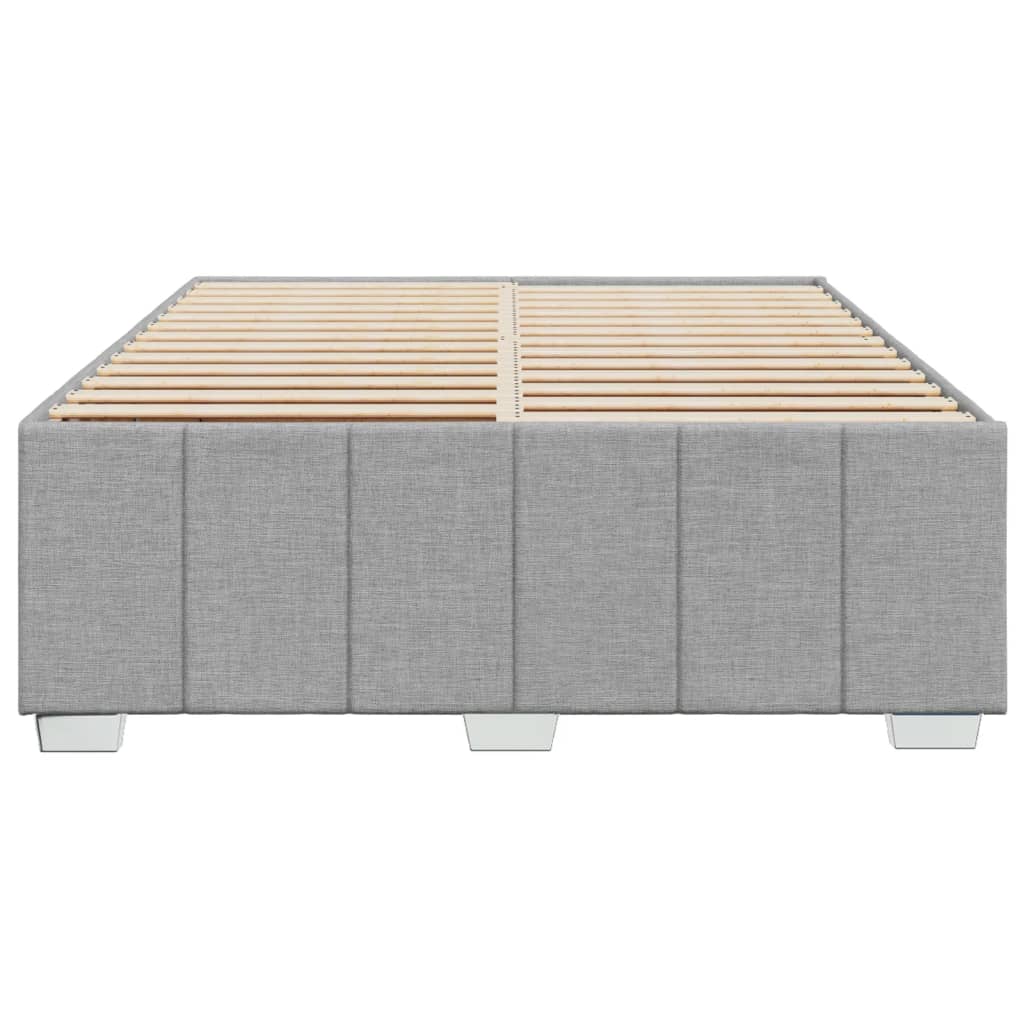 Maison Exclusive - Cadre de lit sans matelas gris clair 160x200 cm tissu - 4