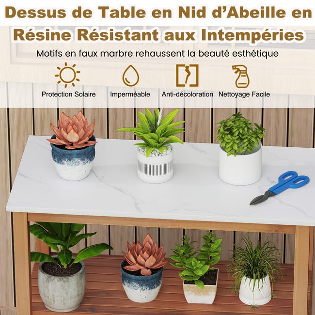 Table de rempotage en bois nombreux rangement Capucine | Maisons du Monde Table de rempotage en bois nombreux rangement Capucine | Maisons du Monde
