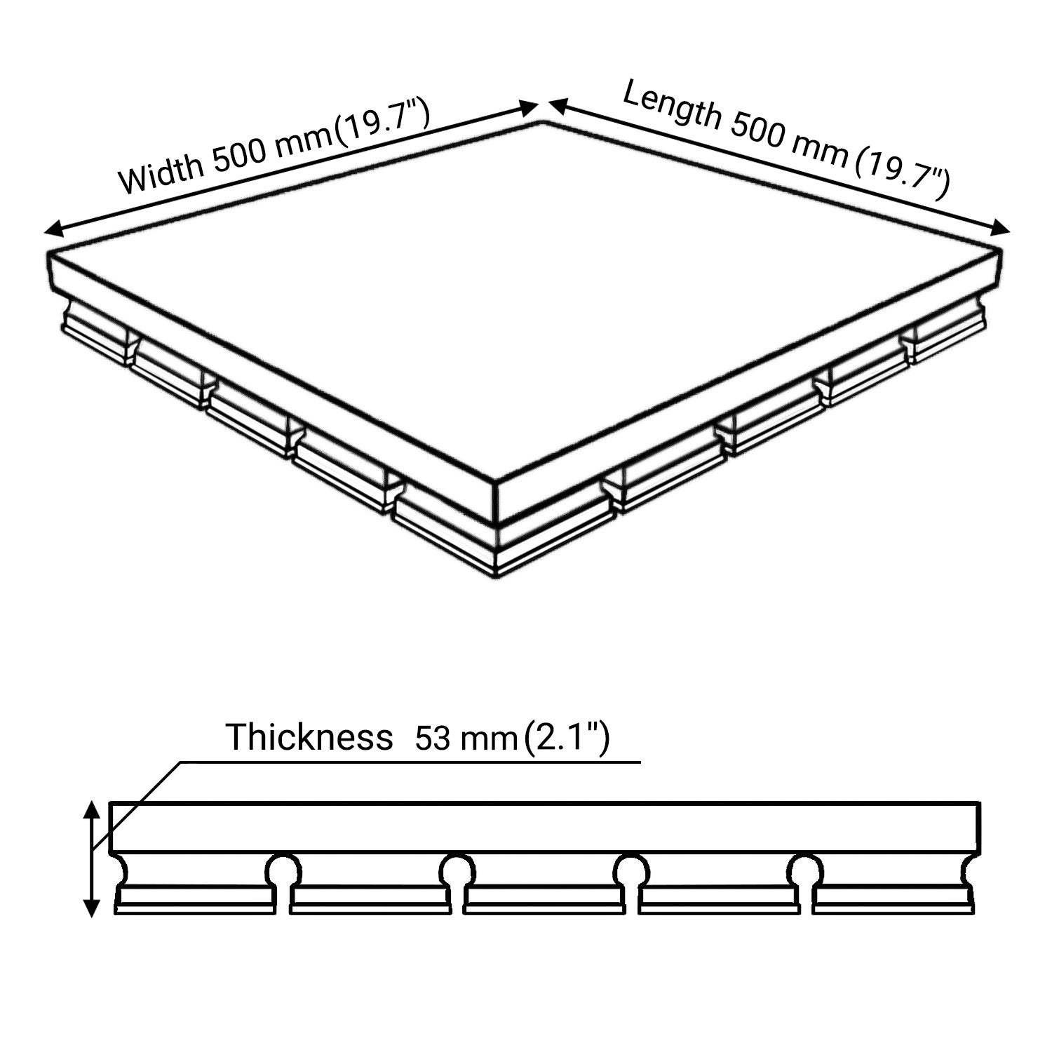 Lot de 2 Panneaux acoustiques insonorisants GRID 50x50x5 cm - 0.5 m² surf.totale - MDF perforé laminé et mousse acoustique - Cerise - 5