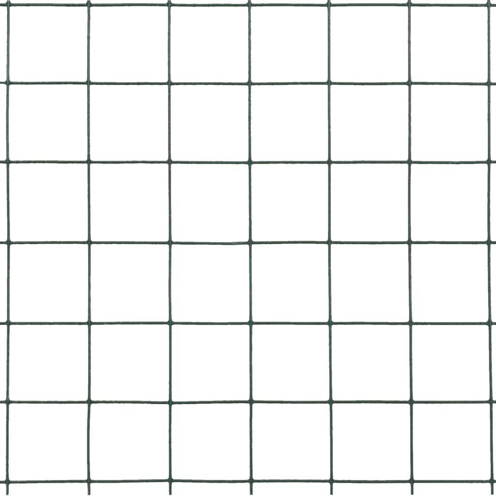 vidaXL Grillage acier avec revêtement en PVC 25x0,5 m vert - 7