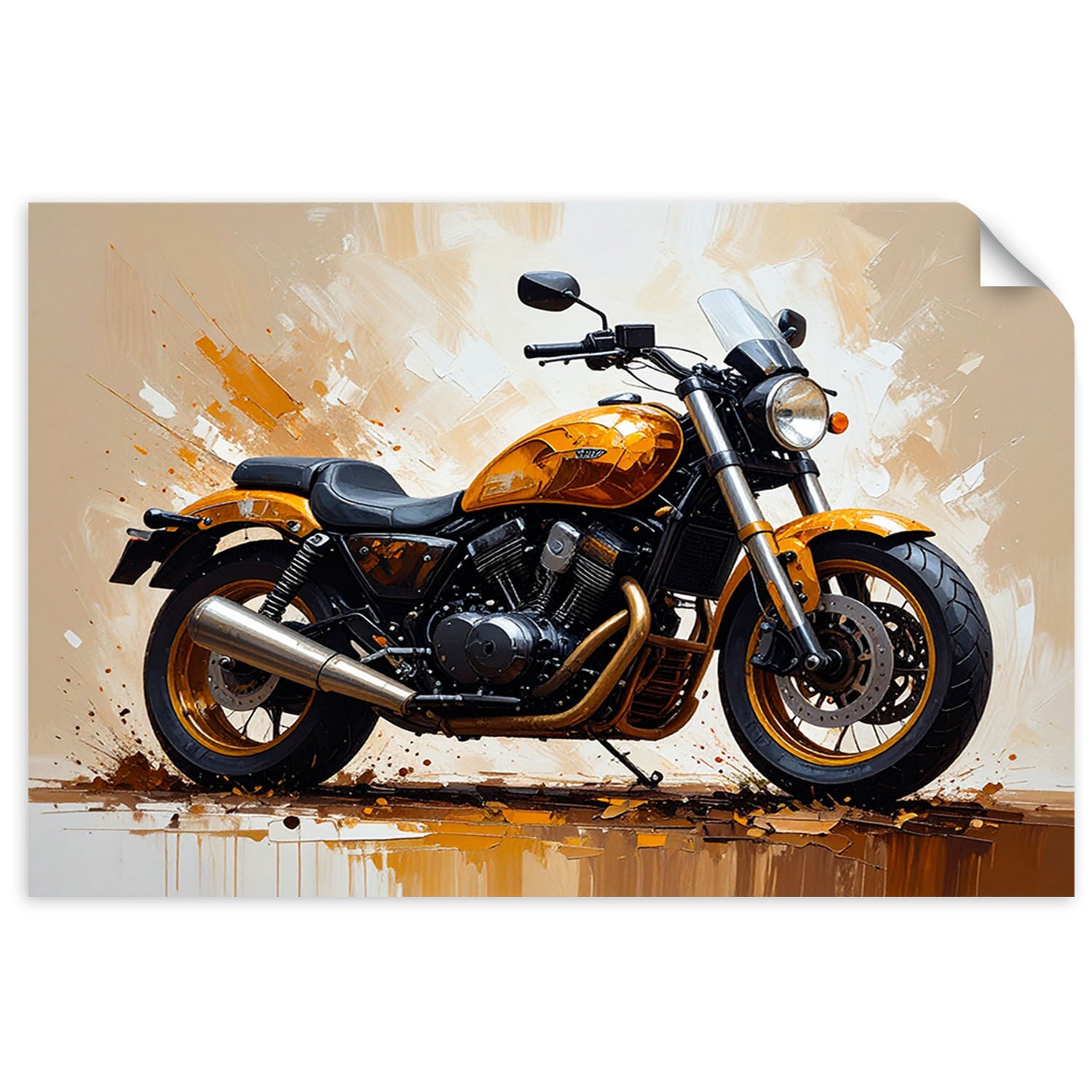 Naklejka samoprzylepna, Motocykl Sportowy 30x20