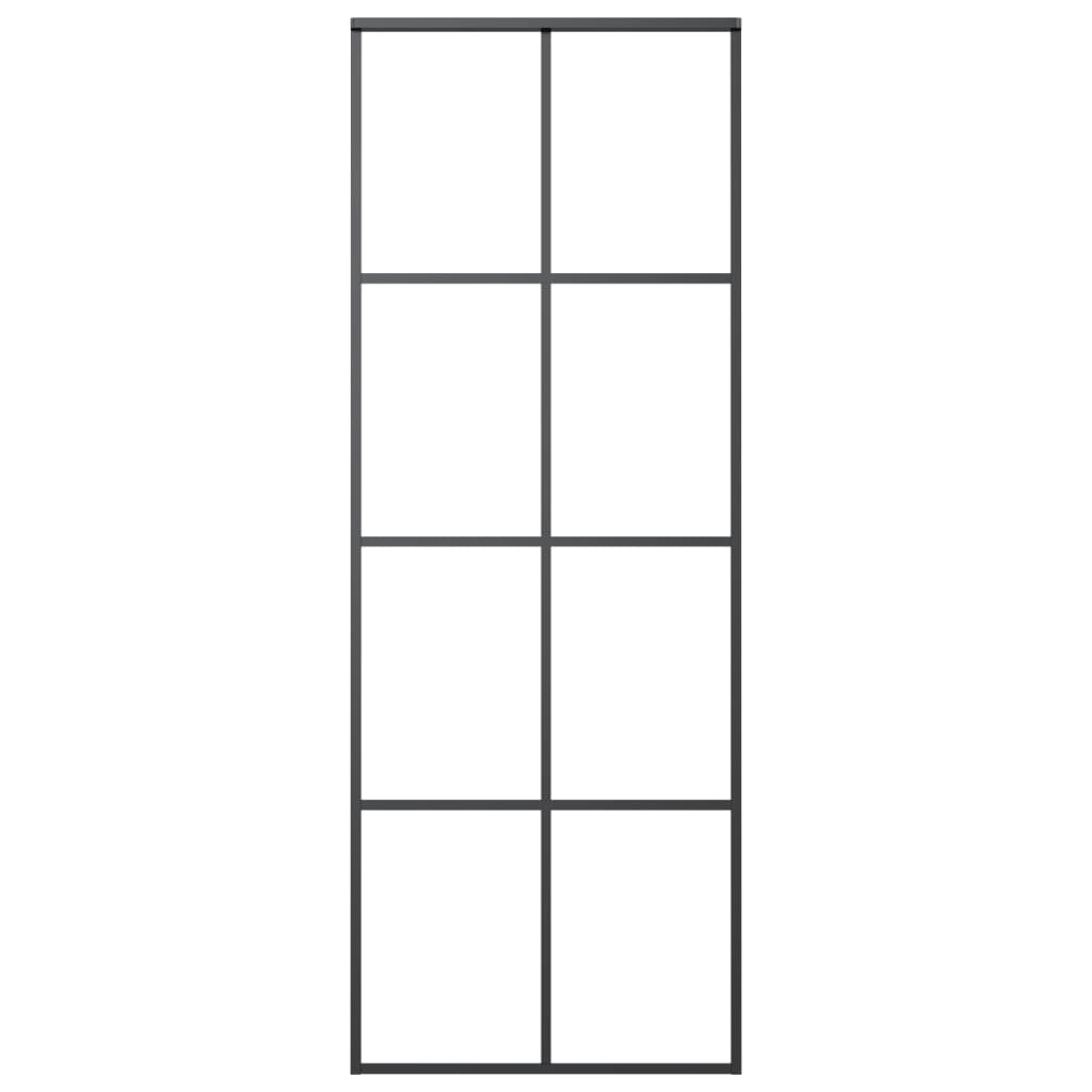 Maison Exclusive - Porta Scorrevole con Ferramenta 76x205cm Vetro ESG Alluminio - 5