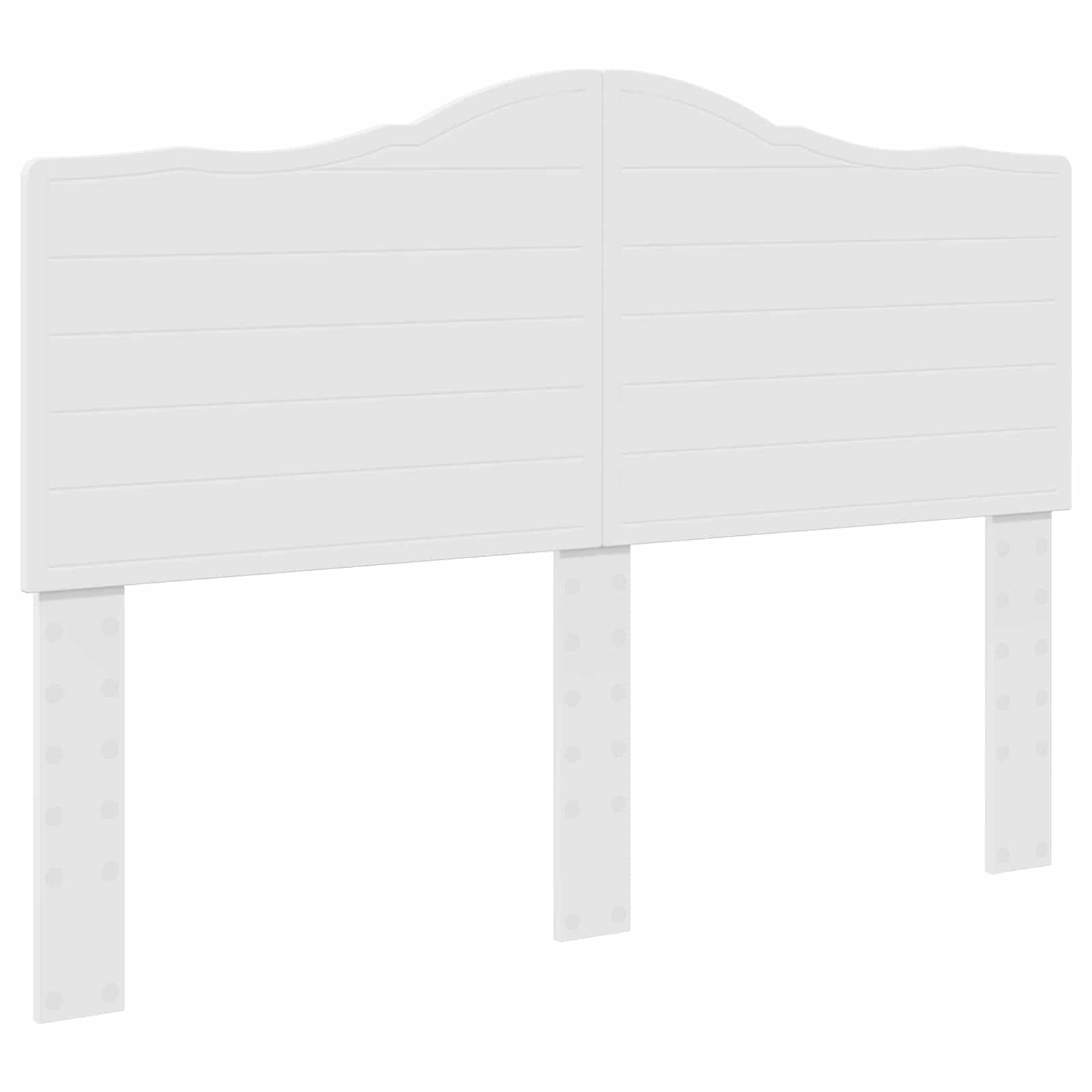 Cadre de lit avec tête de lit blanc 140 x 190 cm en pin massif - 6