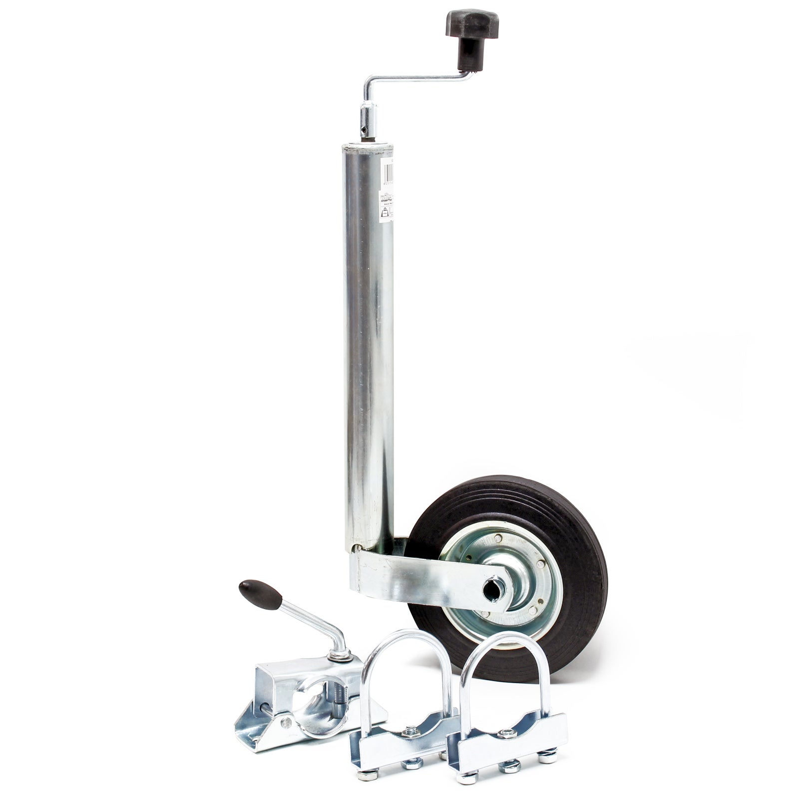 Roue Jockey Pour Remorque – 15,2 Cm – Acier Carbone Galvanisé – Charge 540 Kg – Hauteur Réglable – Pivotante