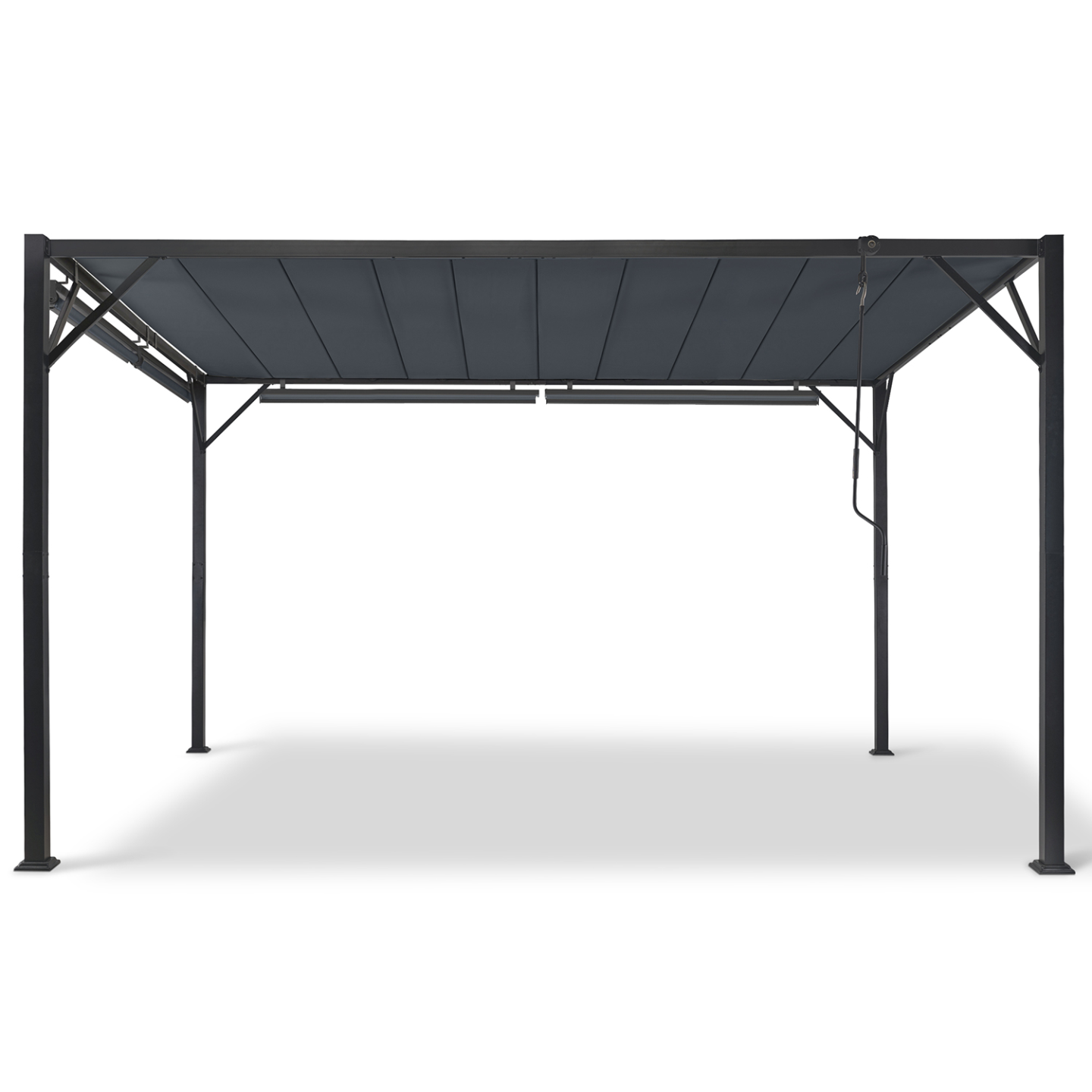 Pergola édition luxe lames orientables 3x4 M et 4 stores gris anthracite - 4
