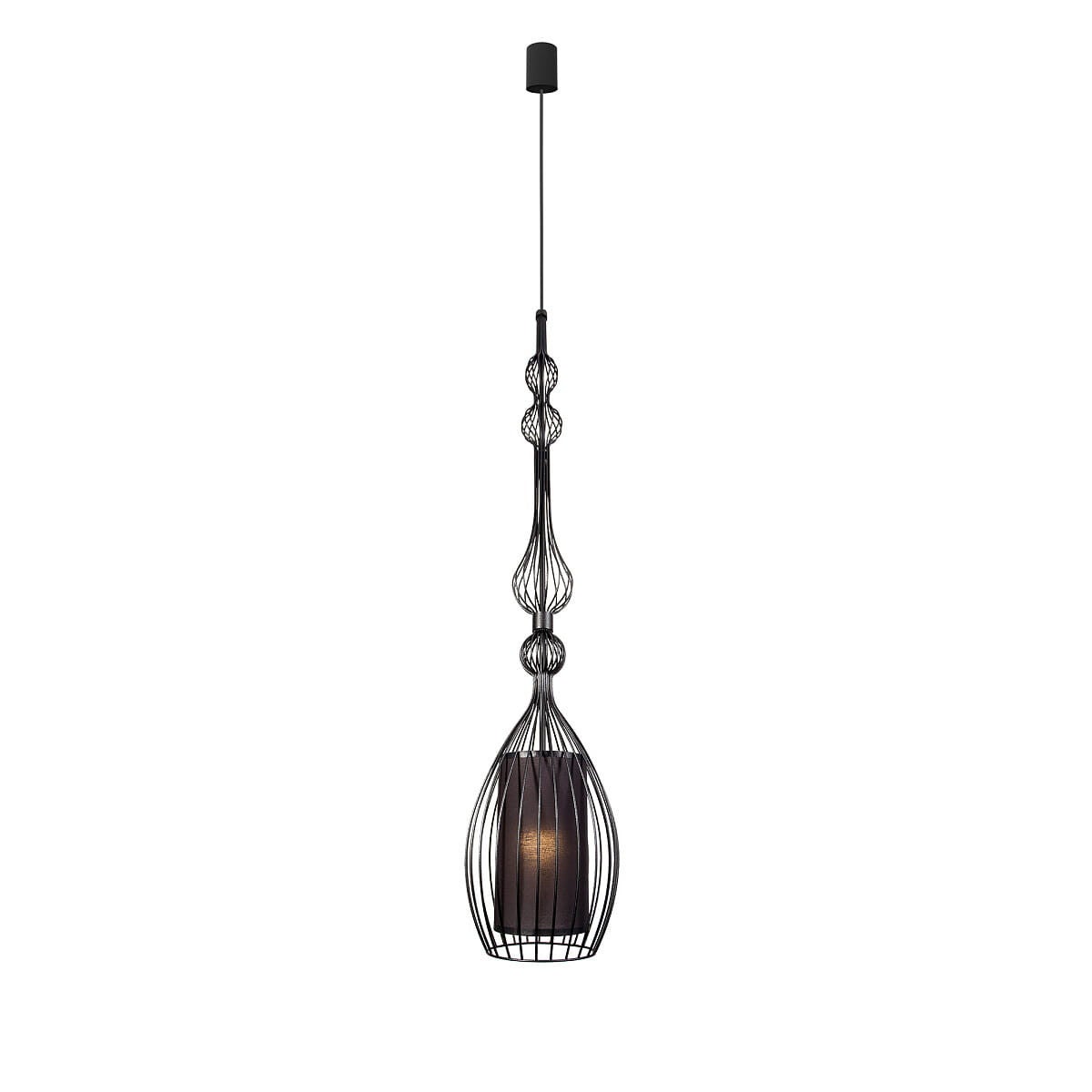 Lampa wisząca Abi czarna 1xE27x40W wym: 180 x 22 x 22 cm metal Nowodvorski Lighting