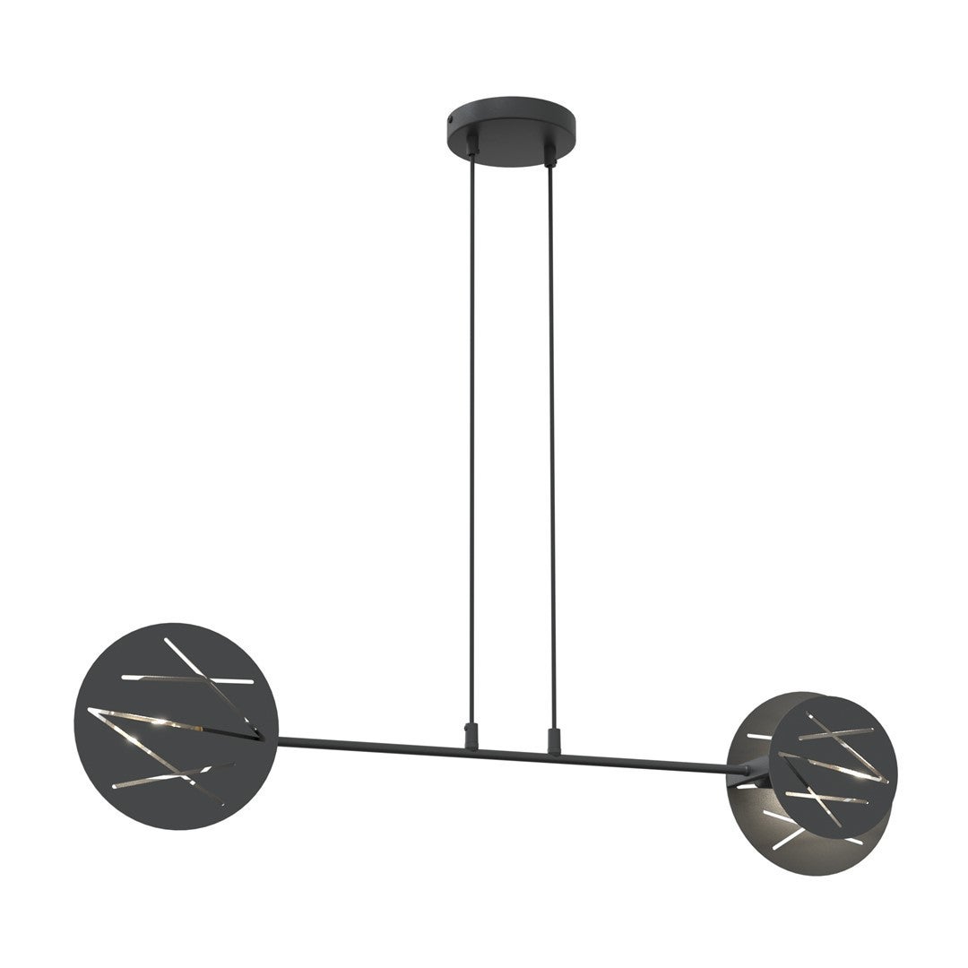 Lampa wisząca XOTIC czarna 2xE27x20W metal wym:120x96x14cm IP20 Emibig