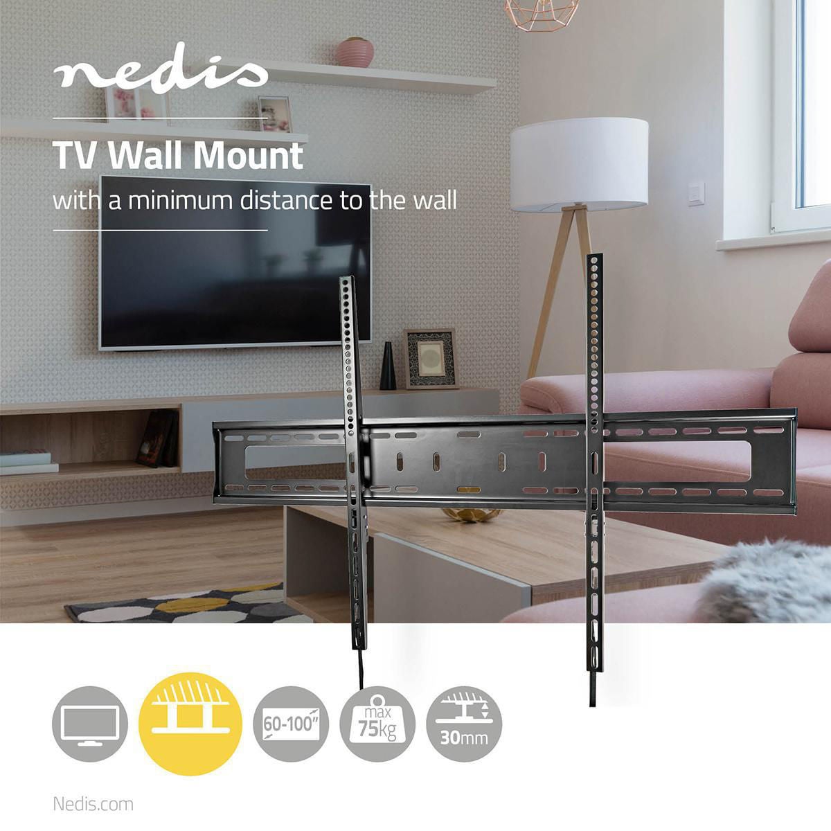 Nedis Support TV mural fixe - TVWM2070BK - Noir - 5