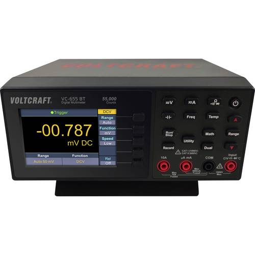 Multimètre de table VOLTCRAFT VC-655 BT numérique CAT I 1000 V, CAT II 600 V Affichage (nombre de points): 55000