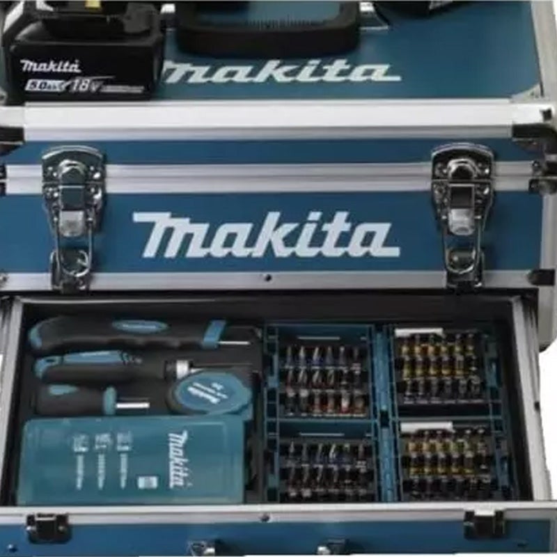 Perceuse visseuse MAKITA DDF484RTX6 18 V - 5 Ah - Ø 13 mm + Coffret 96 accessoires + 2 batteries LXT® 18V - 5Ah - 6