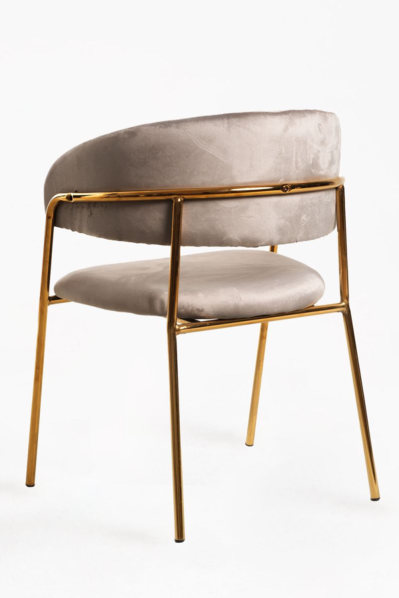 Cadeira Moniel Golden Veludo - Cinza escuro - 5
