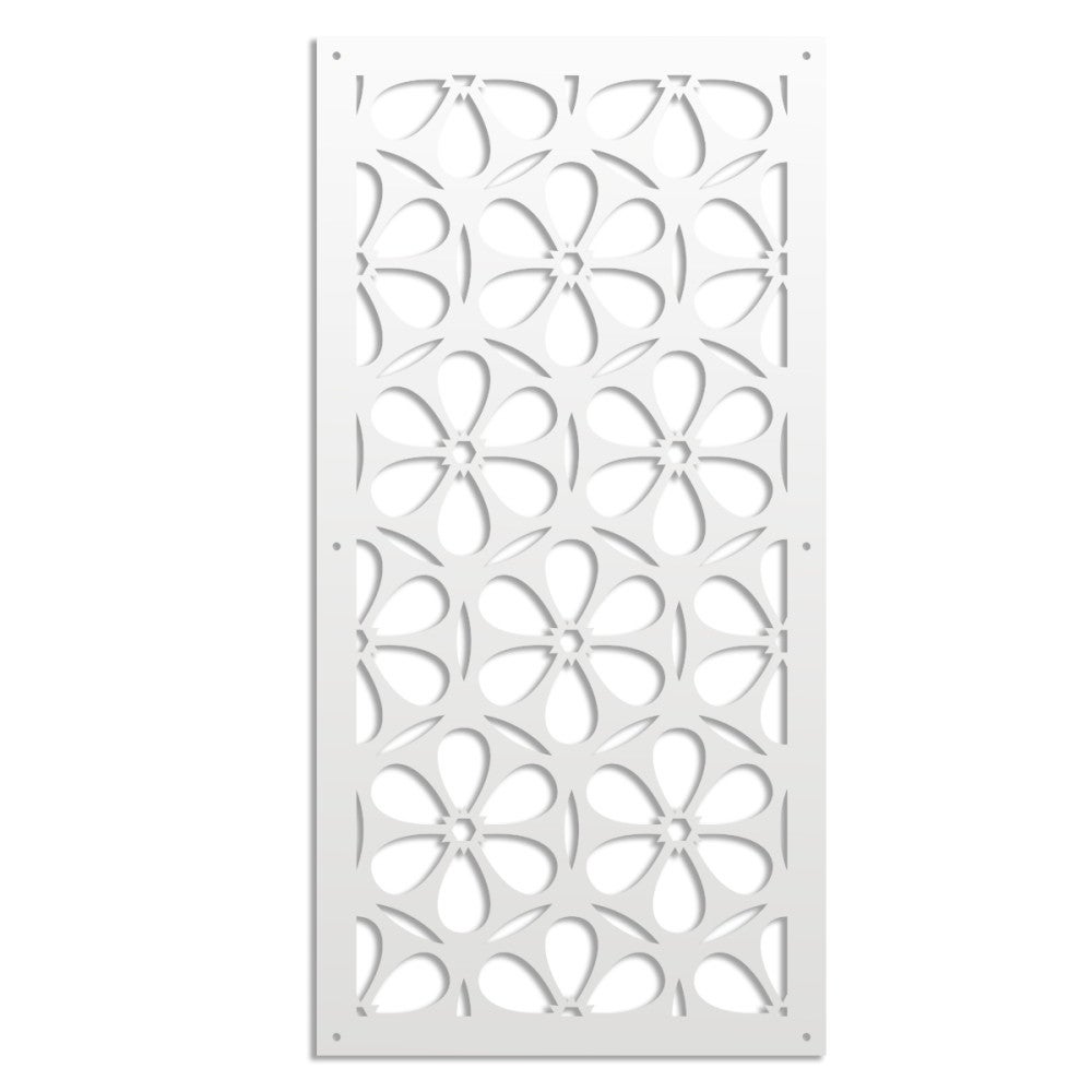 ESAPRIME - Panel perforowany z PVC - Osłona przeciwsłoneczna - Rozmiar 98x198 cm - Grubość 1 cm - Kolor BIAŁY