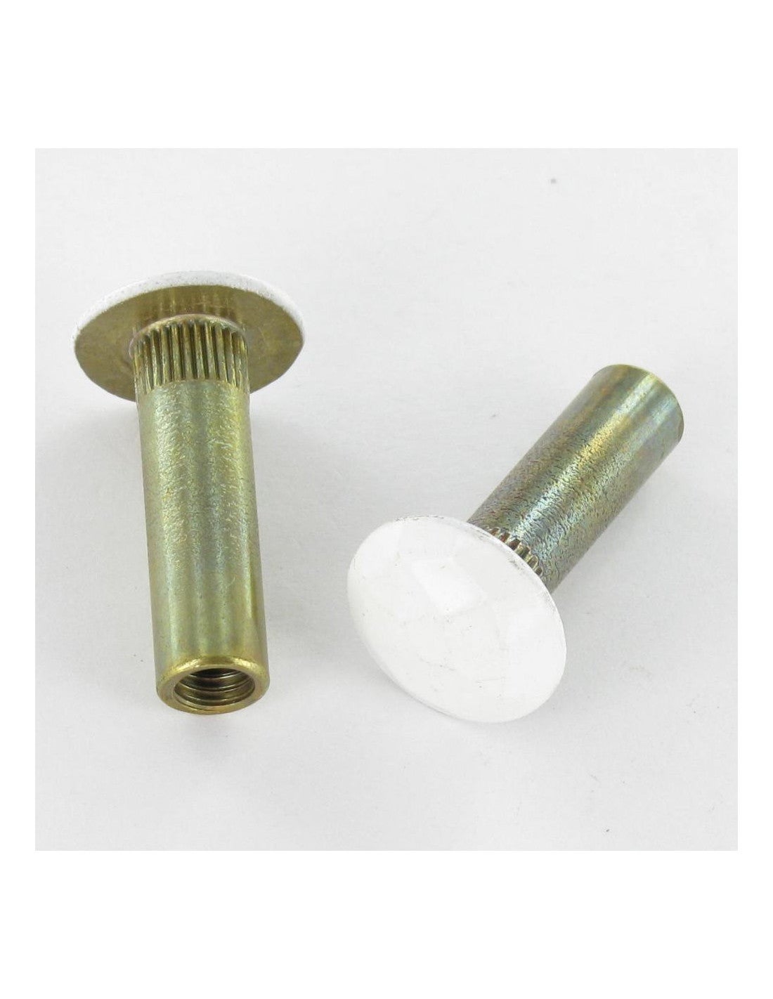 Ecrou Relieur MARTELE M8X28 Taraudage borgne M6 Laiton RAL9016 blanc ...