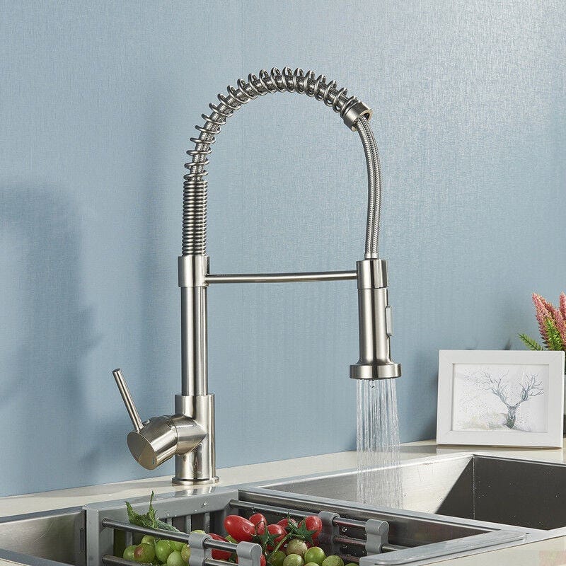 Robinet De Cuisine Extensible Avec Douchette 2 Fonctions Rotation 360 robinet-de-cuisine-extensible-avec-douchette-2-fonctions-rotation-360