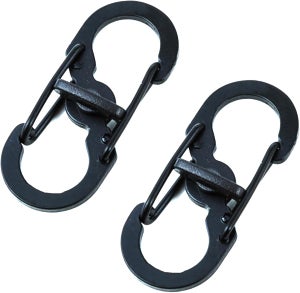 NEIN 2 Portachiavi Grande Anello In Acciaio Inox - 2 Pezzi, Argento, Per Appendere Chiavi, Borsa, Vestiti