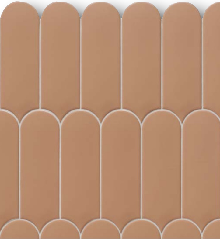 Faience écaille crayon argile mate FORLI CLAY 7,2X19,5 - 0,48m² - 3