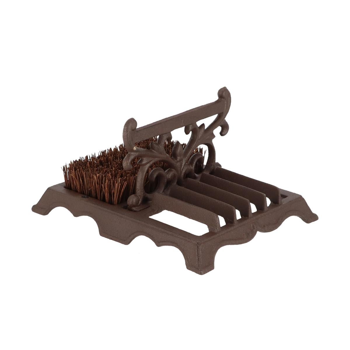 Brosse nettoyante pour chaussures en fonte avec barre grattoir anti-suie - 4