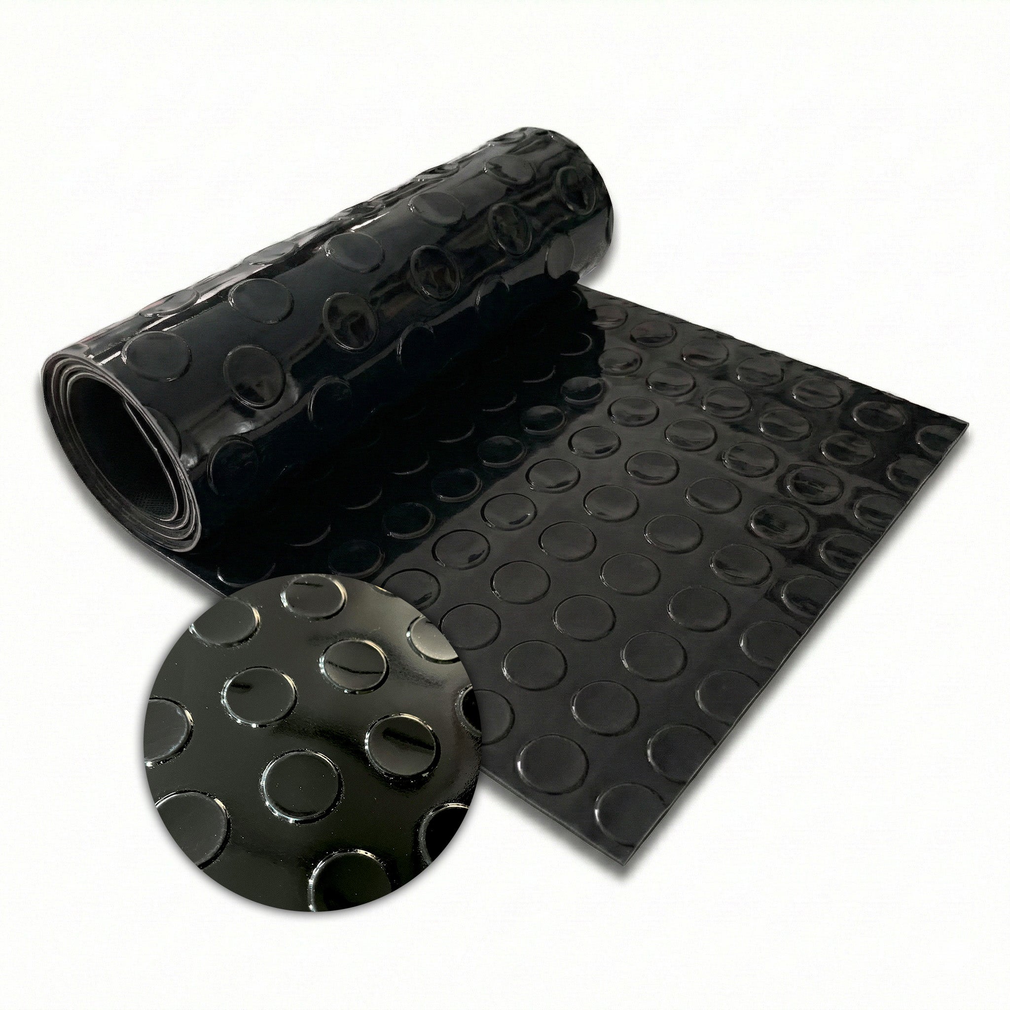 Revêtement de sol PVC Coin Mirror, Noir, 110 x 200 cm | Leroy Merlin