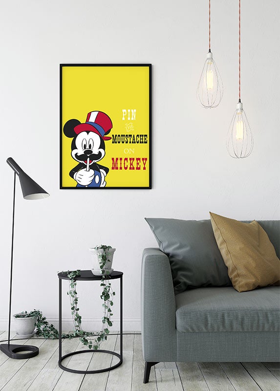 Poster d'art de Komar - Disney Mickey Mouse Moustache - Taille: 50 x 70 cm - 8