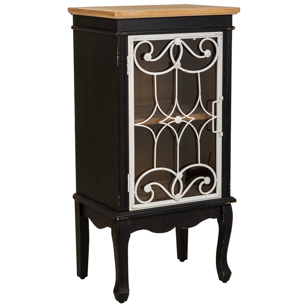 Wanderlust  Vitrina De Madera Y Metal 50X36x100.5 Negra , Leroy Merlin