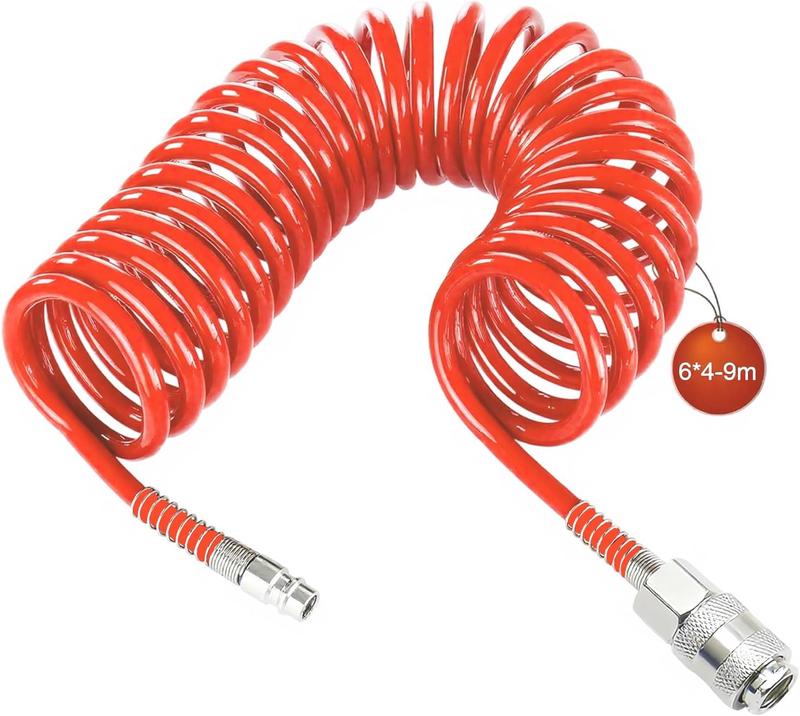 Tuyau Spiralé Air Comprimé 10 M – Avec Douille Et Raccord Rapide, LEM Select