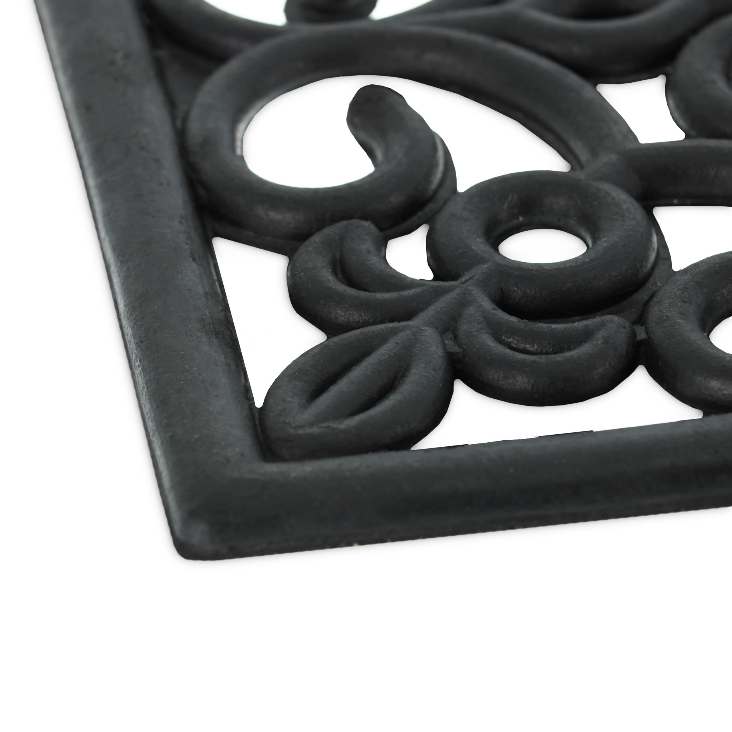 Relaxdays Paillasson de marche caoutchouc, tapis porte entrée, extérieur, intérieur, ornement, antidérapant, 75x25, noir - 6