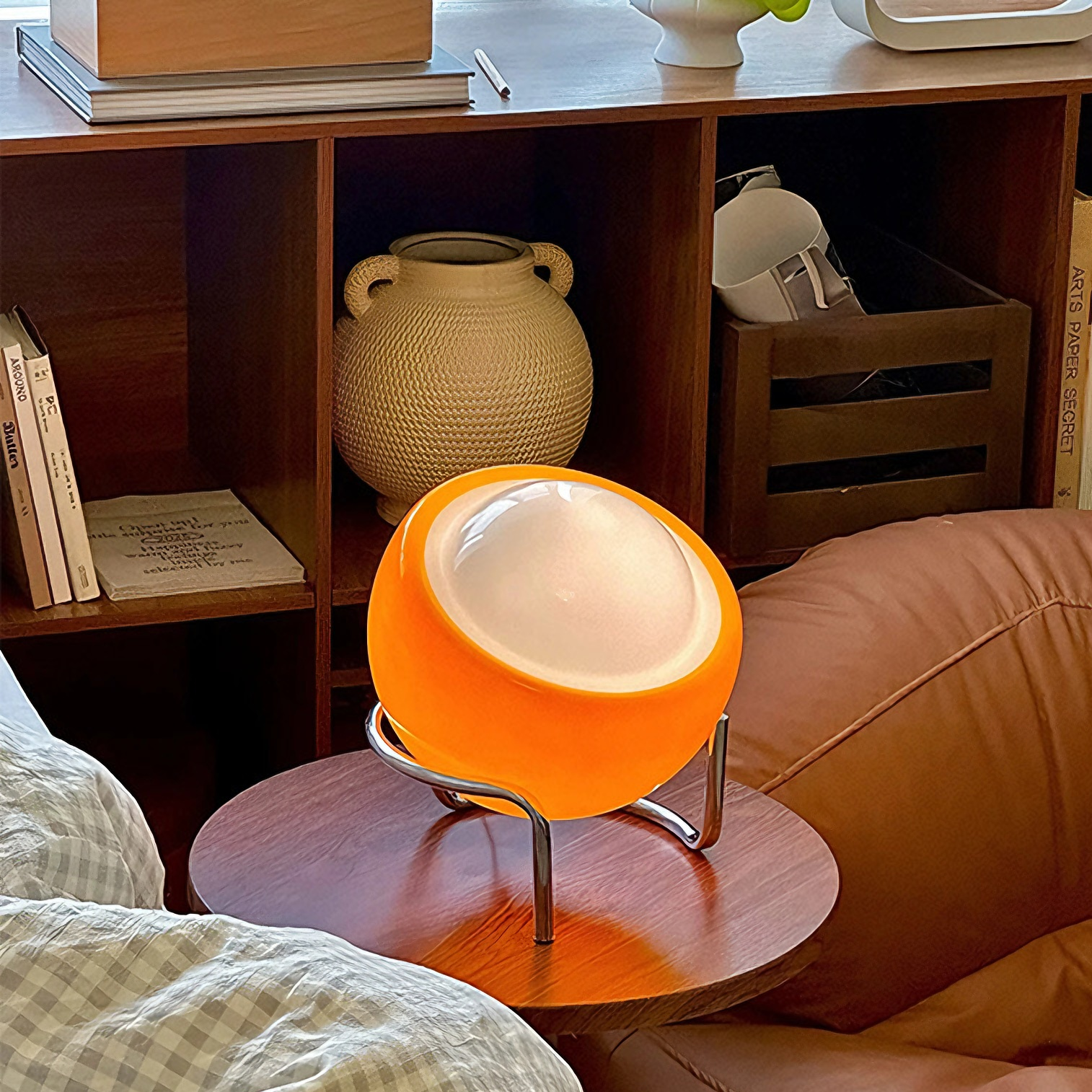 Lampe de table LED, lampe de chevet Bauhaus, lampe de bureau LED à intensité variable, lampe en verre rétro, 3 températures de couleur (à brancher) - 3