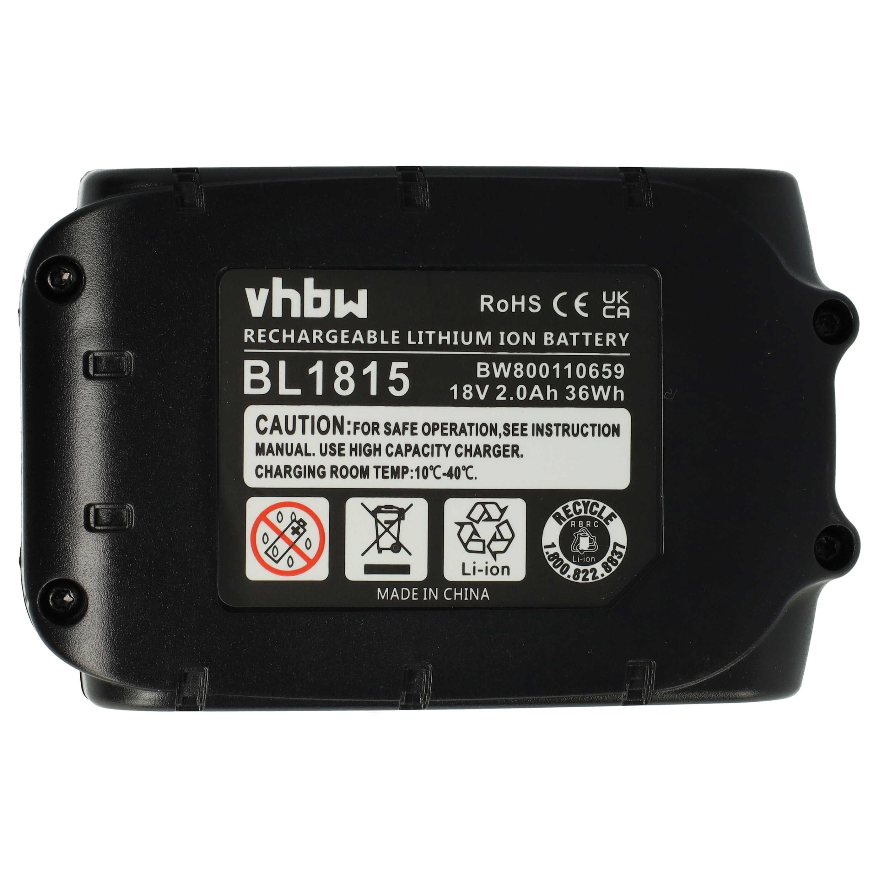 Vhbw Akku 18V 1500mAh Für Makita DHP482 U.a. - Leistungsstarker Ersatzakku