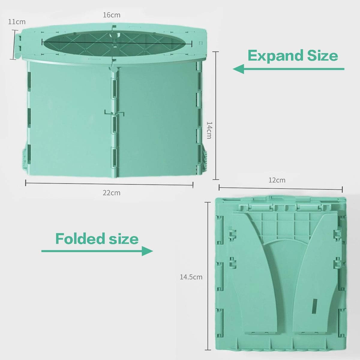 Siège De Toilette Pliable Enfants Vert - Pot Portable Voyage Et Camping Ultra Compact