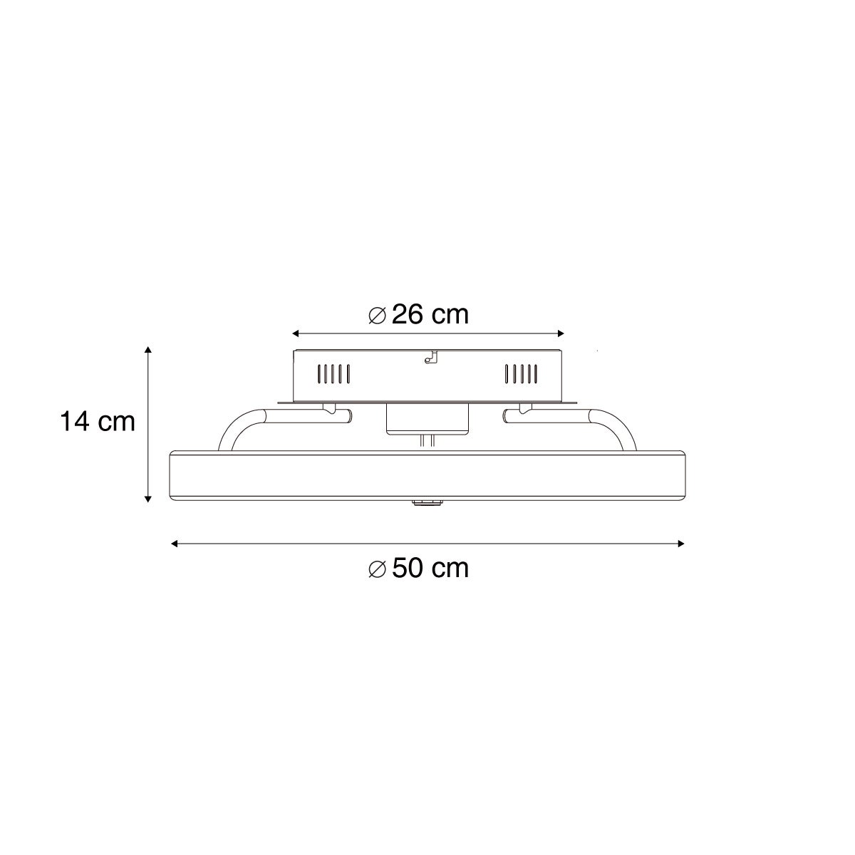 Qazqa moderne ventilateur plafond - Maddy - blanc, rond, led intégrée 35w incluse, 2700k - 6500k, avec télécommande, 50cm, idéal - 3