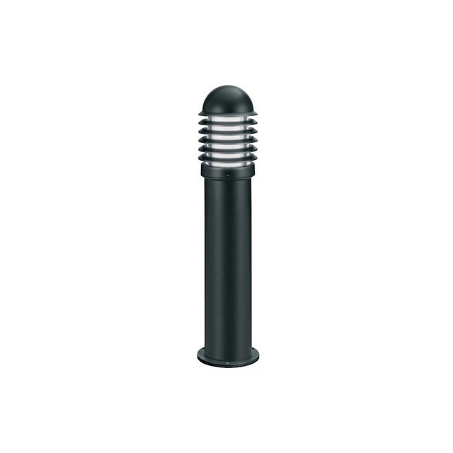 Borne CALEO 1 Haute Aluminium Noir - E27 - 100W - Ampoule non fournie