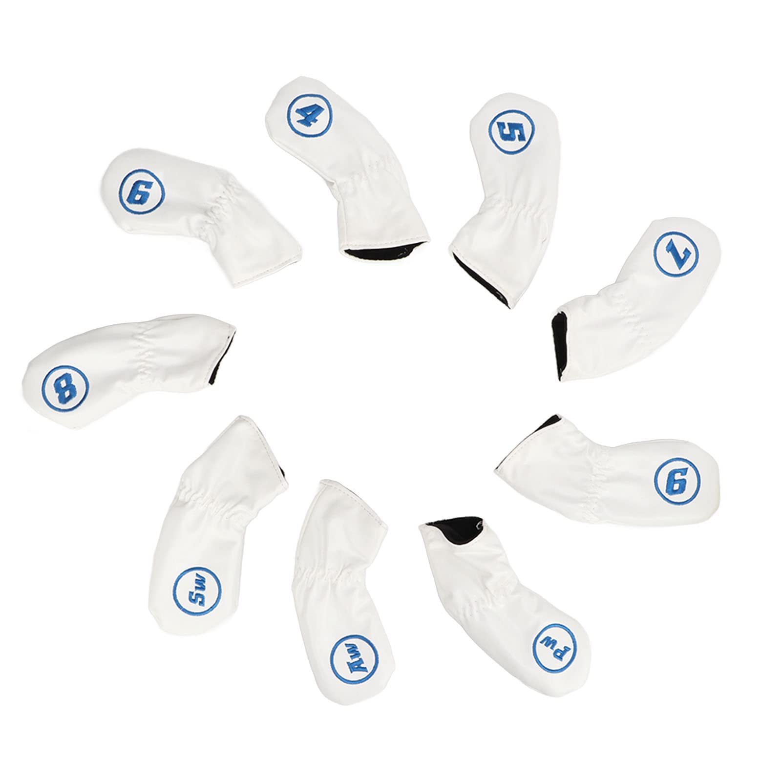 Ochraniacze na główki kijów golfowych, 9 sztuk skórzanych ochraniaczy na kije golfowe lewo/prawo z