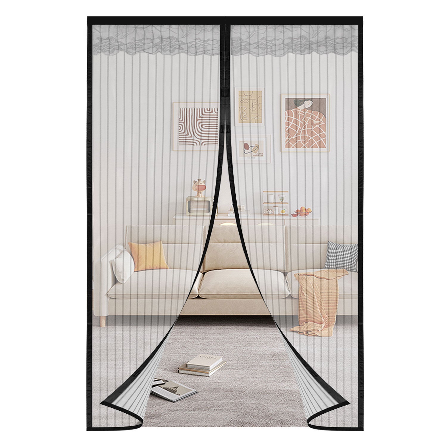 Moustiquaire De Porte Magnétique - 105 X 250 Cm - Facile à