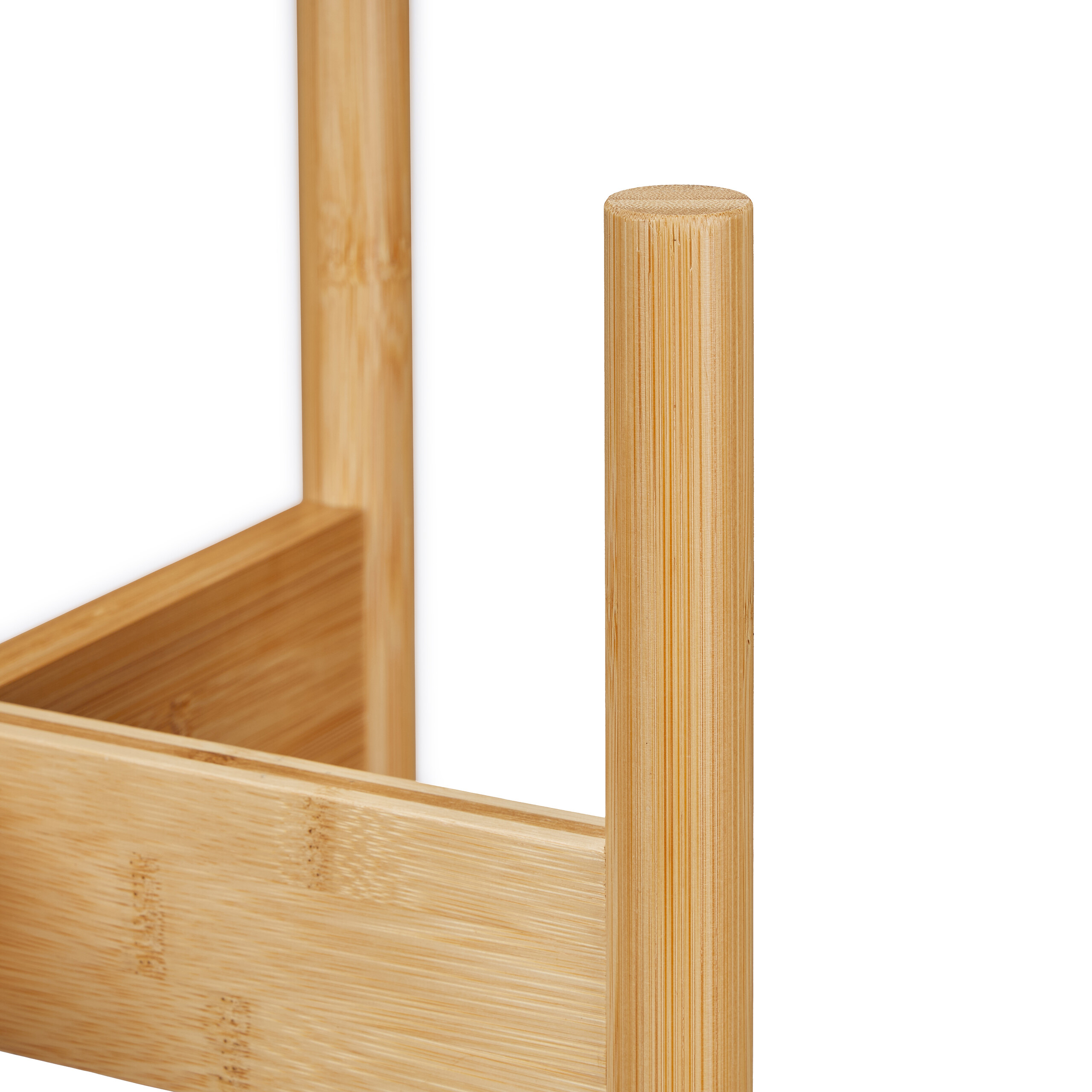 Support pour pot de fleurs, lot de 3, porte-plante intérieur, meuble pour pots jusqu'à D: 29 cm, nature, Relaxdays - 7