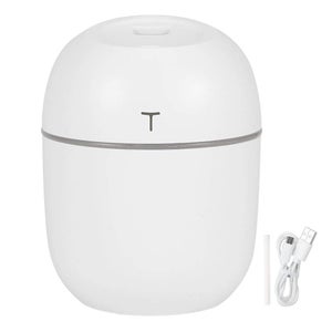 Humidificateur D’air Et Diffuseur D’huiles Essentielles En Forme De Méduse – 280 Ml, Télécommande, Lumière LED, Minuterie (blanc)