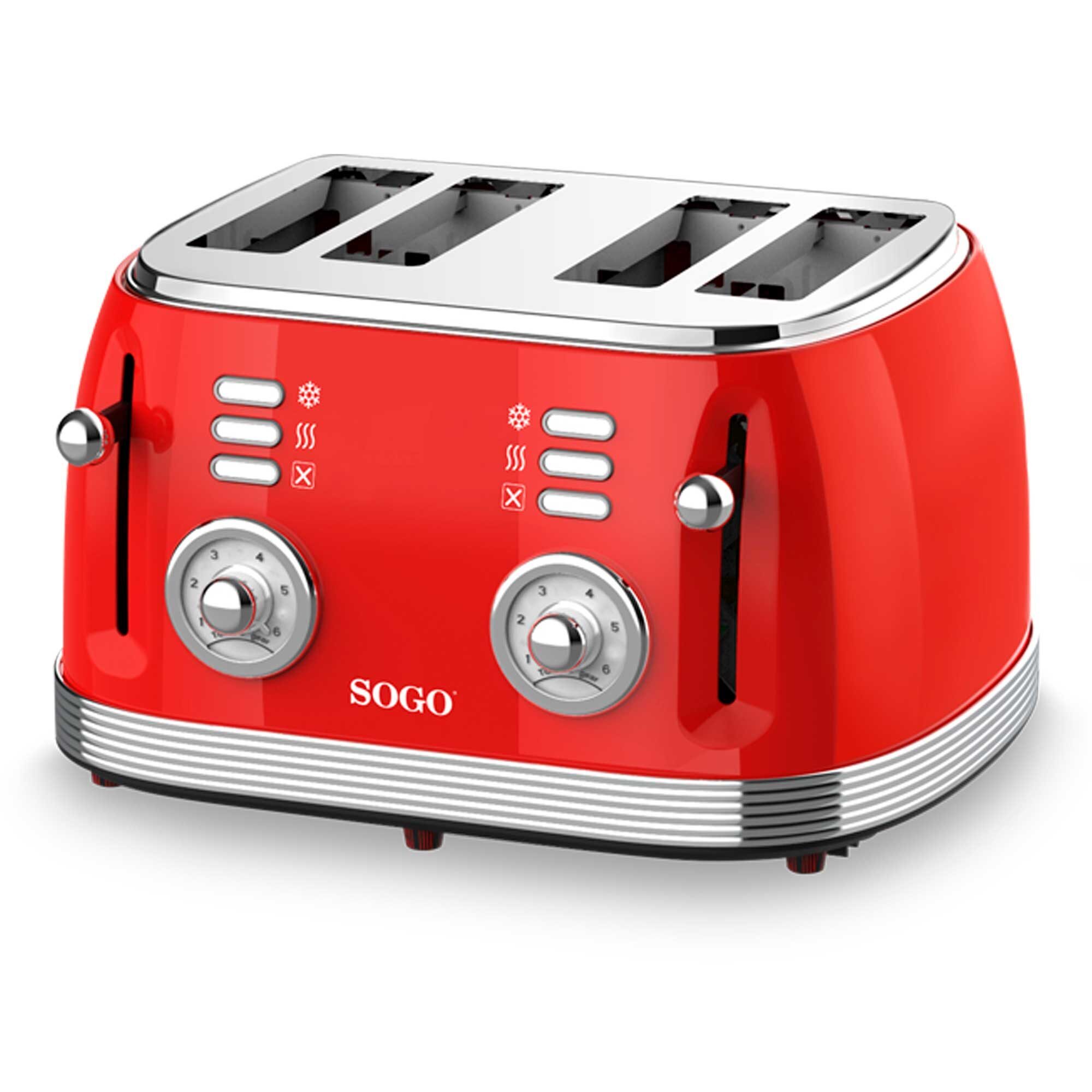 Sogo Rojo Tostadora 4 Rebanadas Eternal Retro Serie - Imagen 3