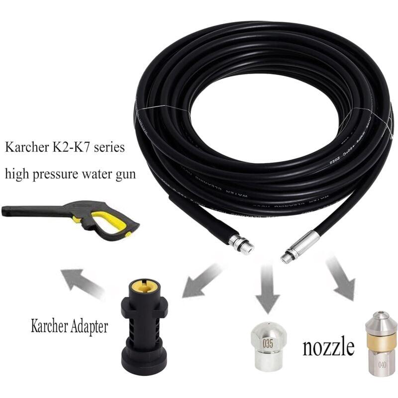 Tubo flessibile per la disostruzione degli scarichi da 15 m, Karcher Ferret compatibile con Karcher K2, K3, K4, K5, K6, K7, idropulitrice ad alta pres - 2