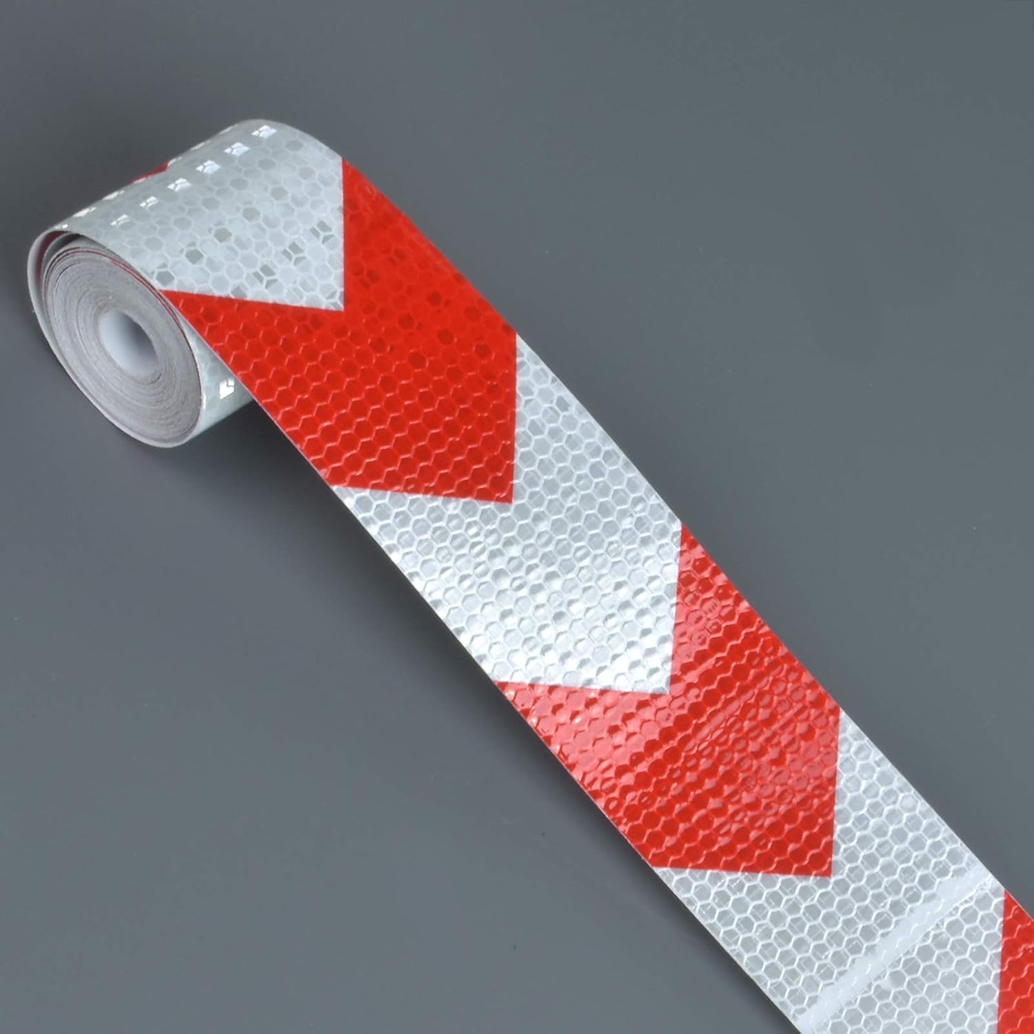 Pellicola riflettente di sicurezza riflettente, nastro riflettente autoadesivo bianco rosso - 3