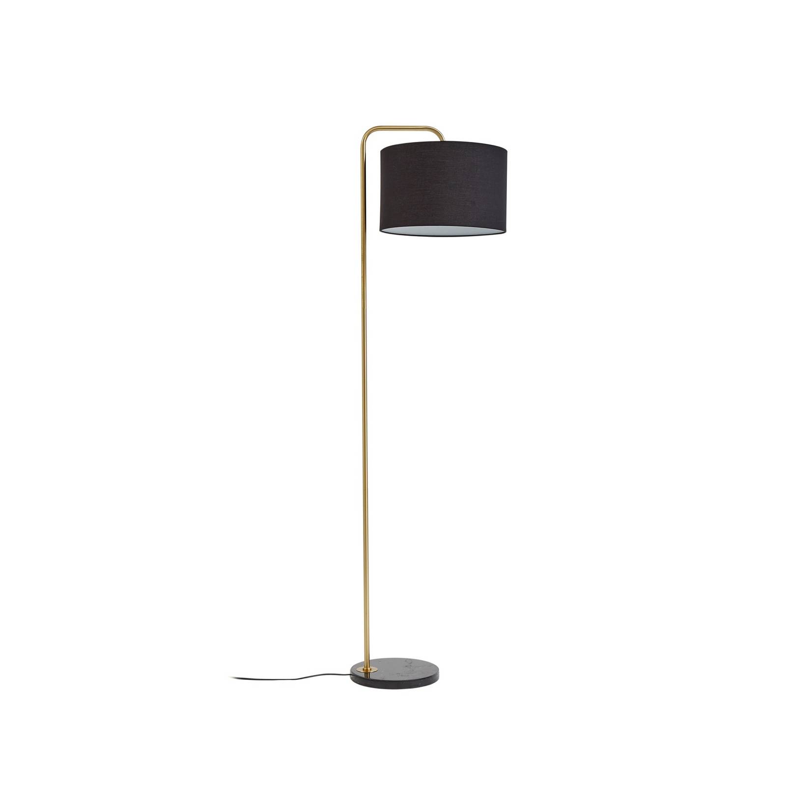 Lindby lampe sur pied Hillary, noir/or, marbre, 153cm, Lampadaire Sur ...