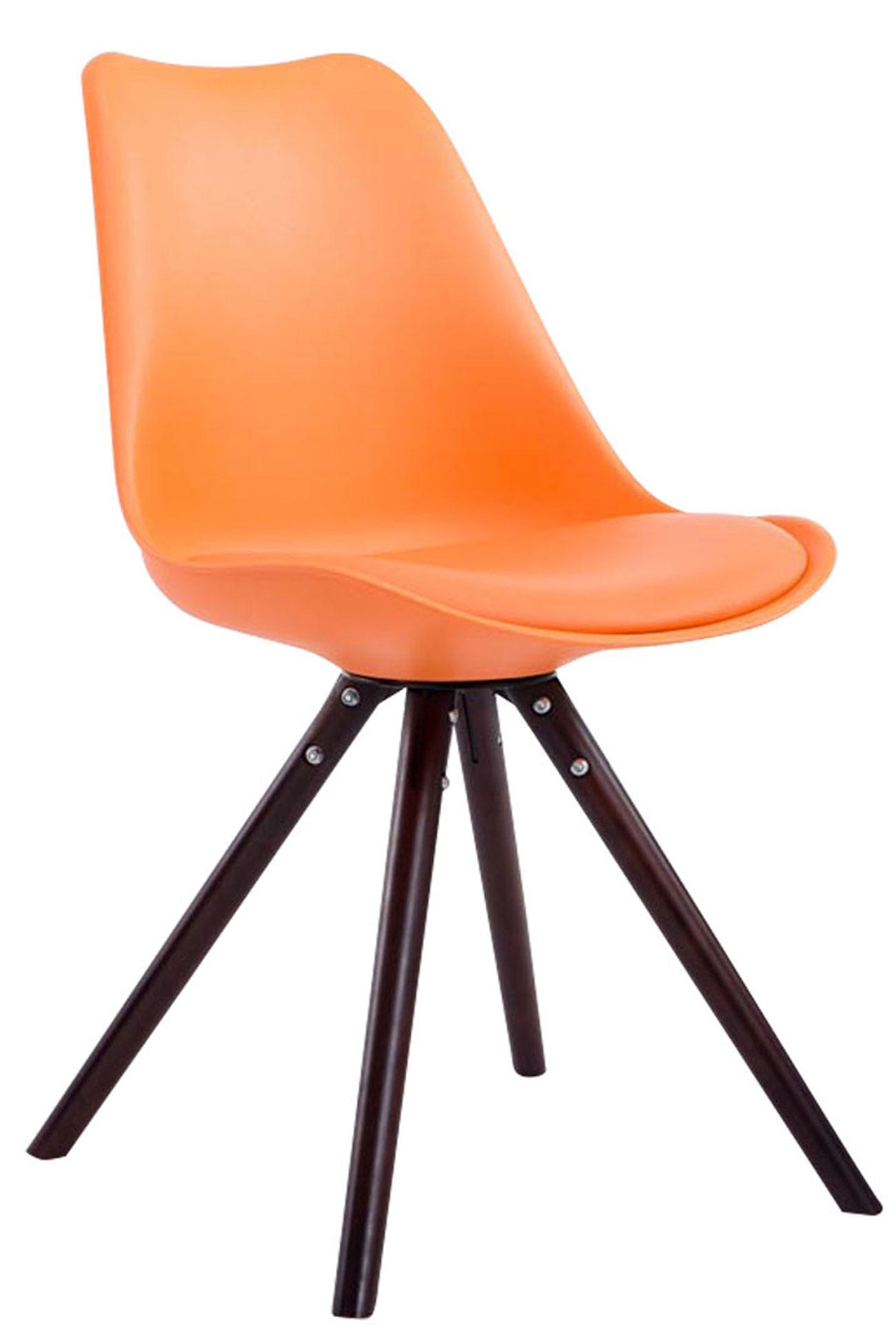 Chaise visiteur ronde Toulouse Cappuccino orange | Leroy Merlin