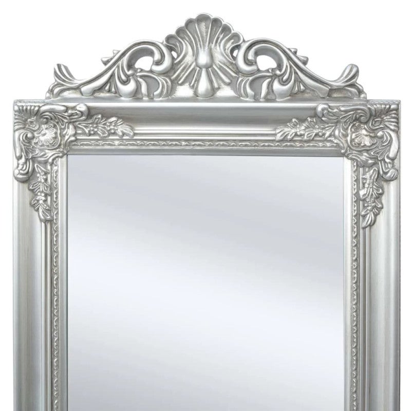 Miroir sur pied Style baroque 160x40 cm Argenté - 2