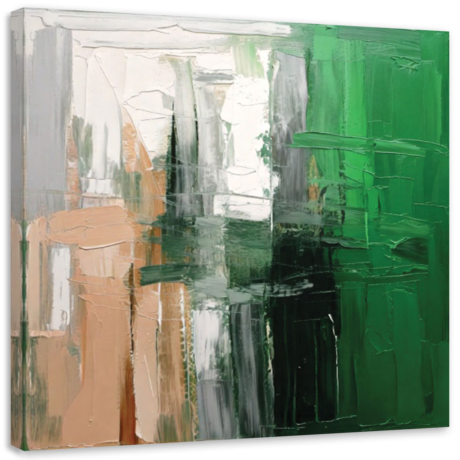 Obraz na płótnie, Abstrakcja Tło Pastele Zieleń 60x60