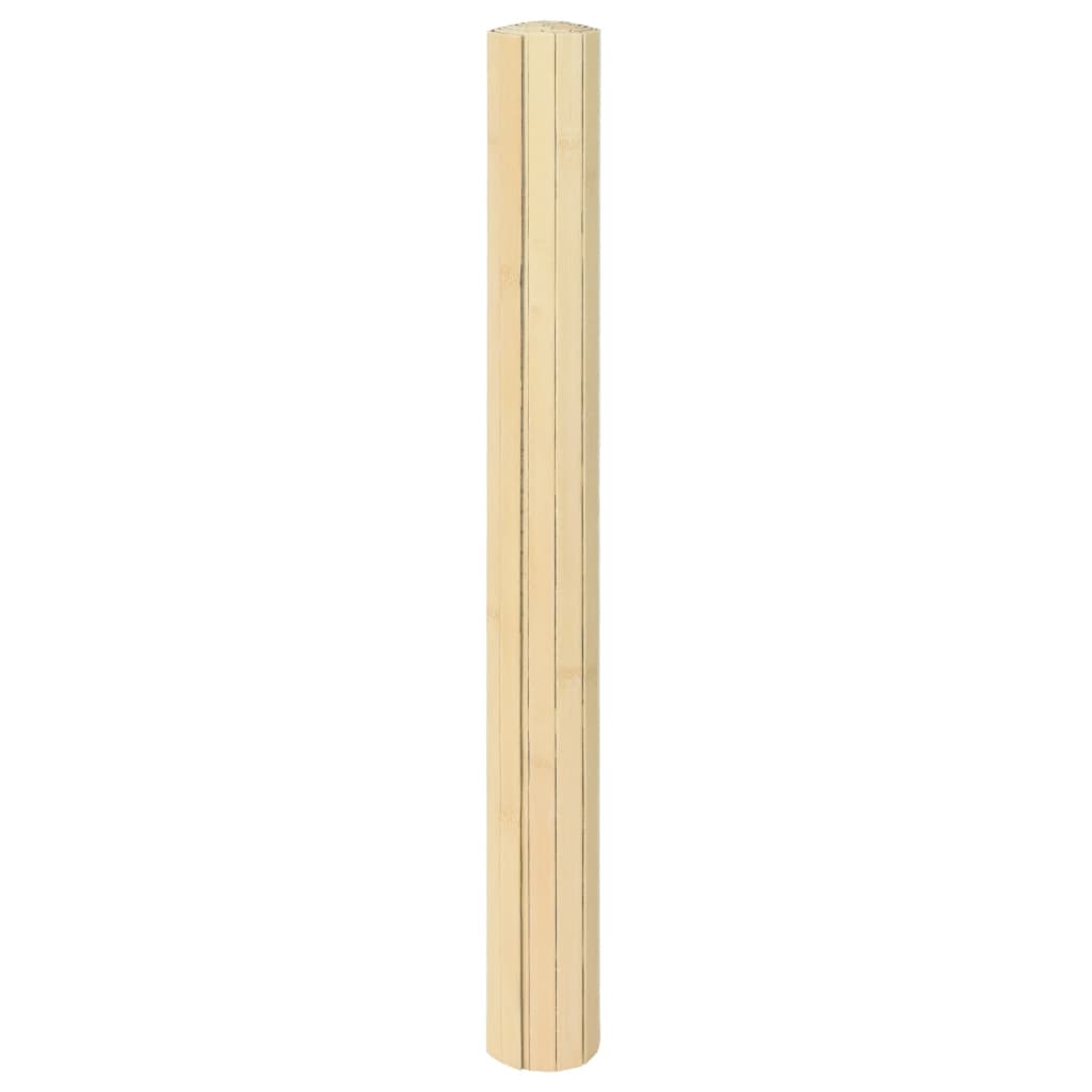 Tapis rectangulaire naturel clair 100x200 bambou - 3