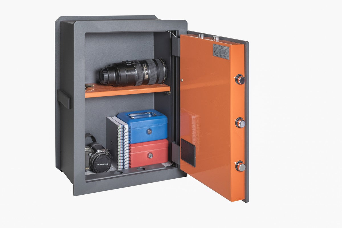 ARREGUI Plus C 181080 Coffre-fort encastrable serrure certifiée à clé et à code, Coffre-fort double sécurité à emmurer fond extensible 52x38,5x20/30cm - 3