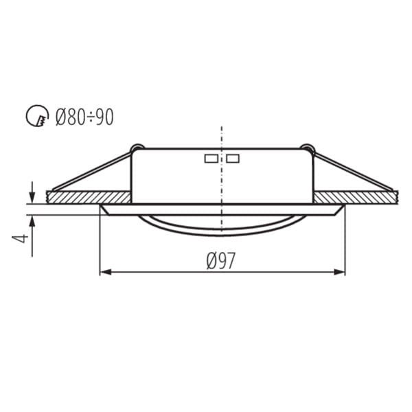 Oprawa sufitowa wpuszczana Argus mosiądz patyna 1xGX5.3x50W okrągła ruchoma IP20 wym: 10 x 10 cm metal Kanlux - 3
