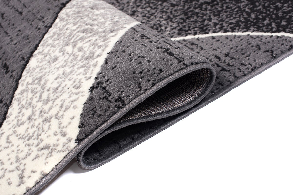 TAPISO Tappeto Dream Grigio Scuro Nero Bianco Motivo Ondato Contemporaneo Da Interni Indoor 160x220 - 4