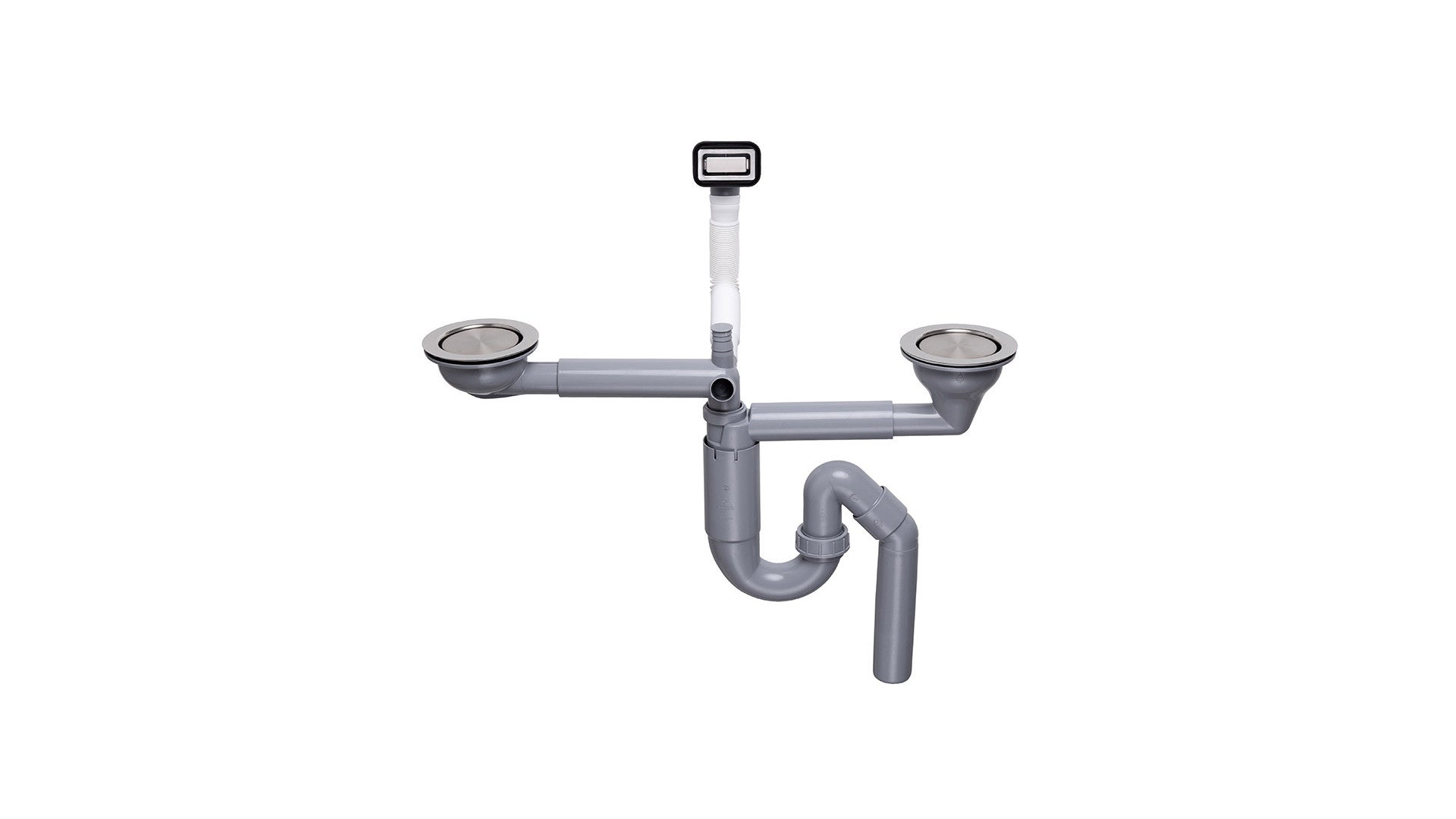 SET SCARICO PER LAVELLO IN CERAMICA A DUE VASCHE CON ATTACCO - Foto 9