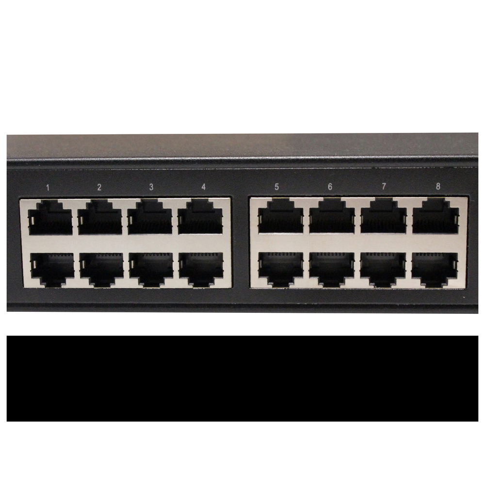 IEEE 802.3af PoE Injector Hub 10/100 Mbps 8-Port Rack 19 - 2