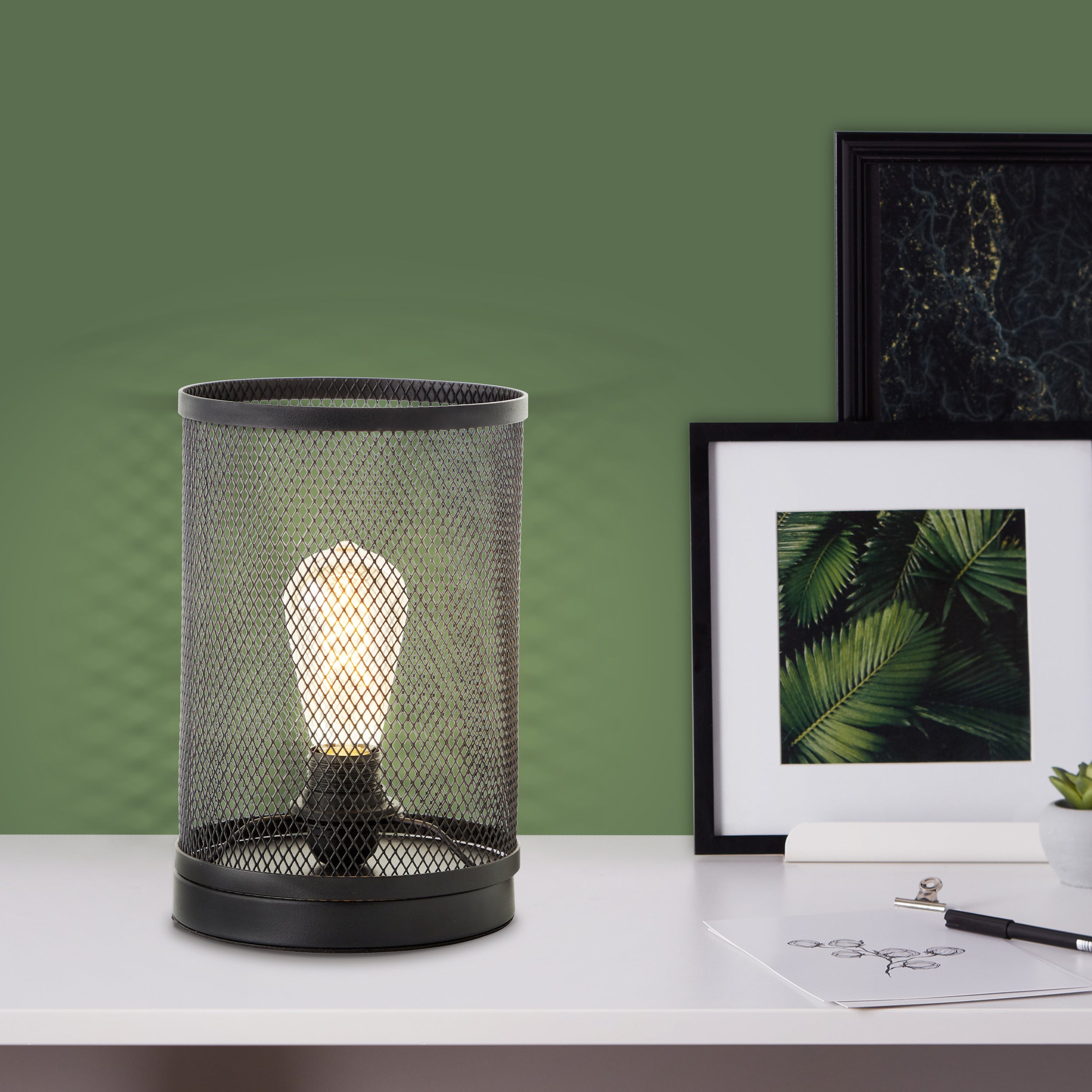 Brilliant Maze lampa stołowa 18cm czarny korund czarny aluminium 1x A60, E27, 60 W - 5